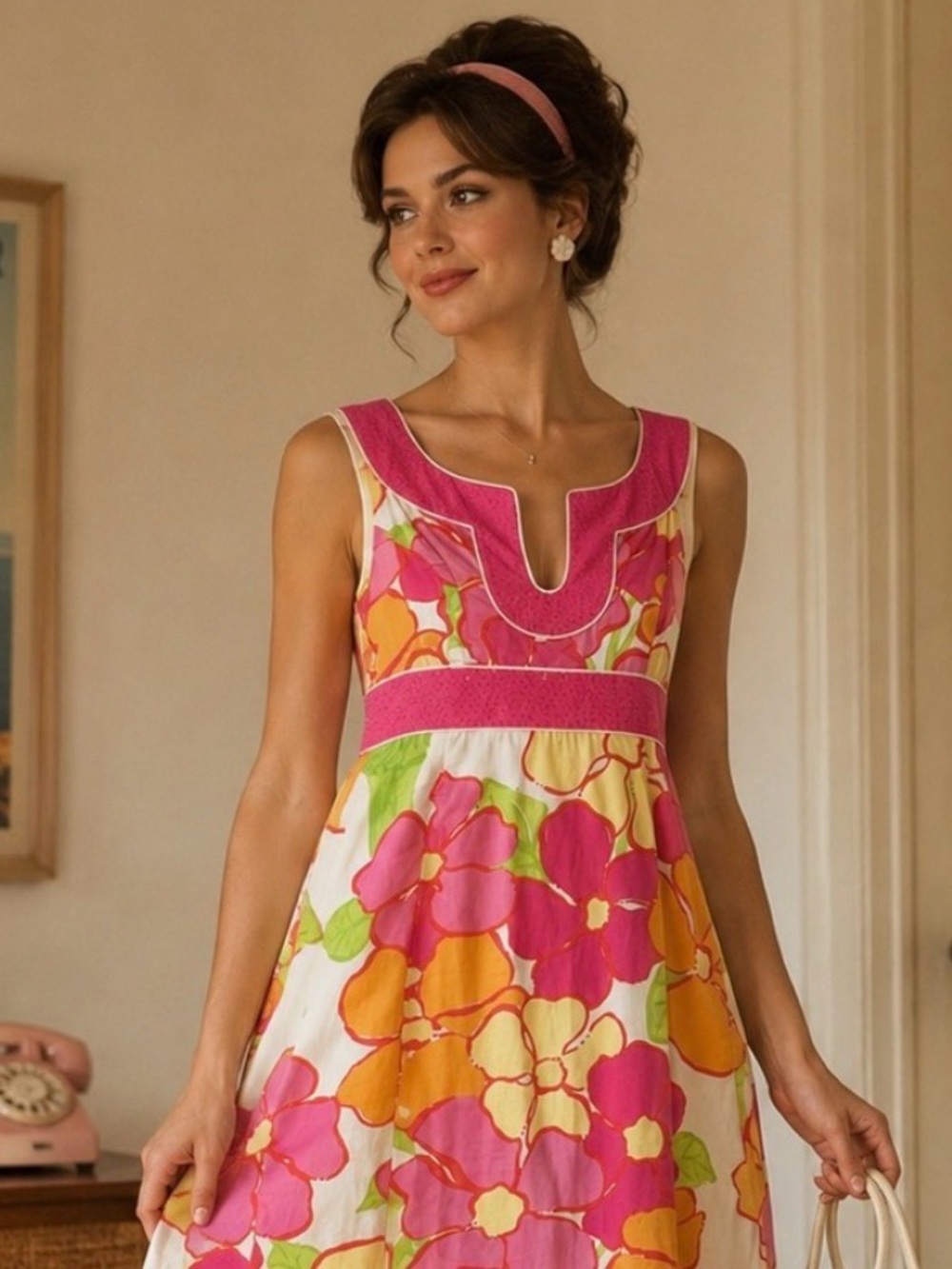 NWT Rare Vintage Lilly Pulitzer Maxi Embellished in Sweet Sally Print Size 8